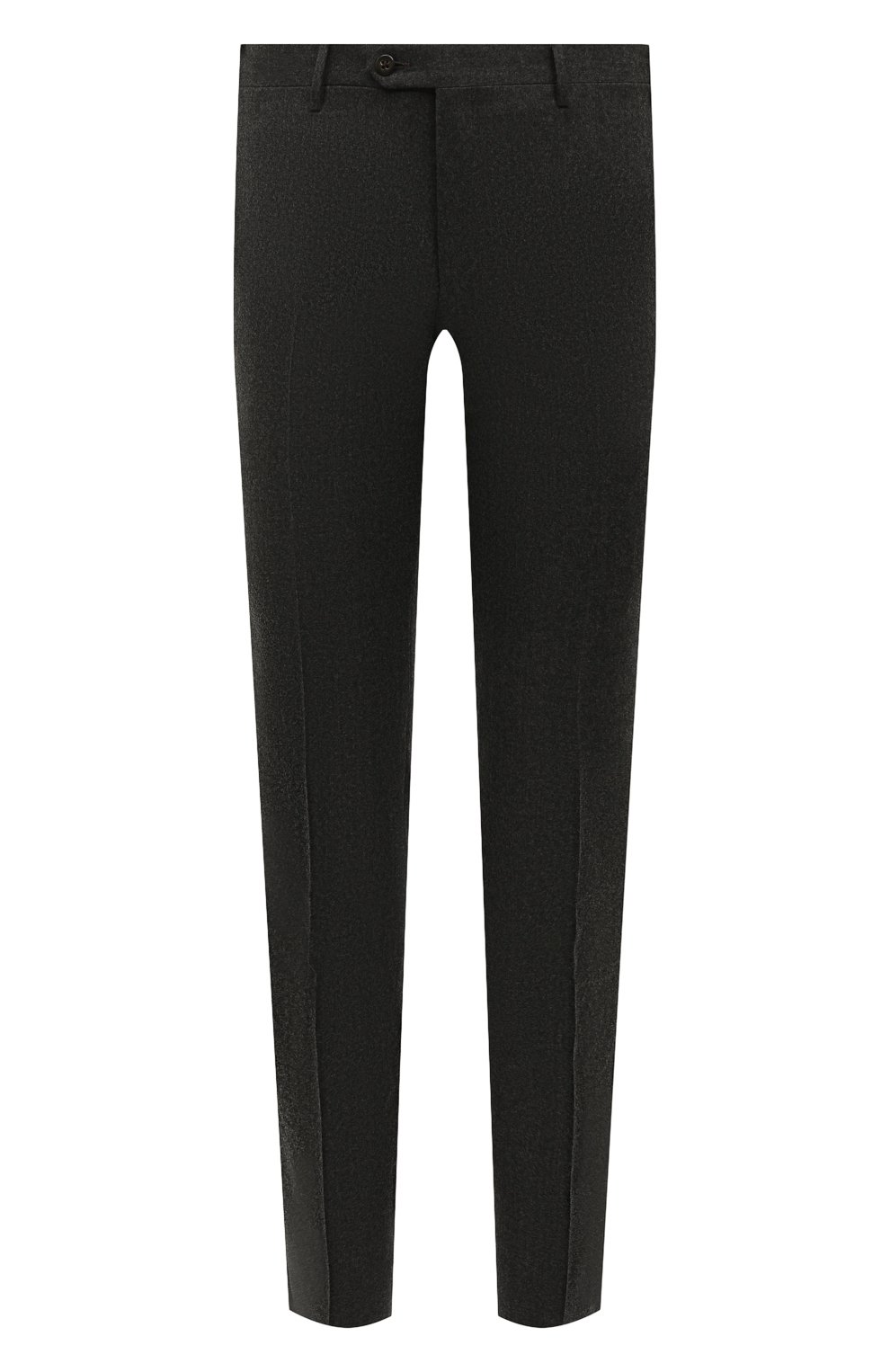 Мужские шерстяные брюки CORNELIANI темно-серого цвета, арт. 905B01-2818111/02 | Фото 1 (Материал внешний: Шерсть; Длина (брюки, джинсы): Стандартные; Стили: Классический; Случай: Формальный; Материал подклада: Вискоза)