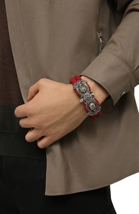 Мужской браслет GL JEWELRY красного цвета, арт. M410007-S97R-435 | Фото 2 (Материал: Серебро)