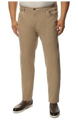 Мужские брюки HILTL бежевого цвета, арт. PARKER/75290/60-70 | Фото 3 (Big sizes: Big Sizes; Длина (брюки, джинсы): Стандартные; Случай: Повседневный; Материал внешний: Хлопок, Лиоцелл, Растительное волокно; Стили: Кэжуэл)