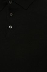 Мужское шерстяное поло FEDELI черного цвета, арт. 5UI07129 | Фото 5 (Застежка: Пуговицы; Материал внешний: Шерсть; Рукава: Длинные; Длина (для топов): Стандартные; Кросс-КТ: Трикотаж; Стили: Кэжуэл)