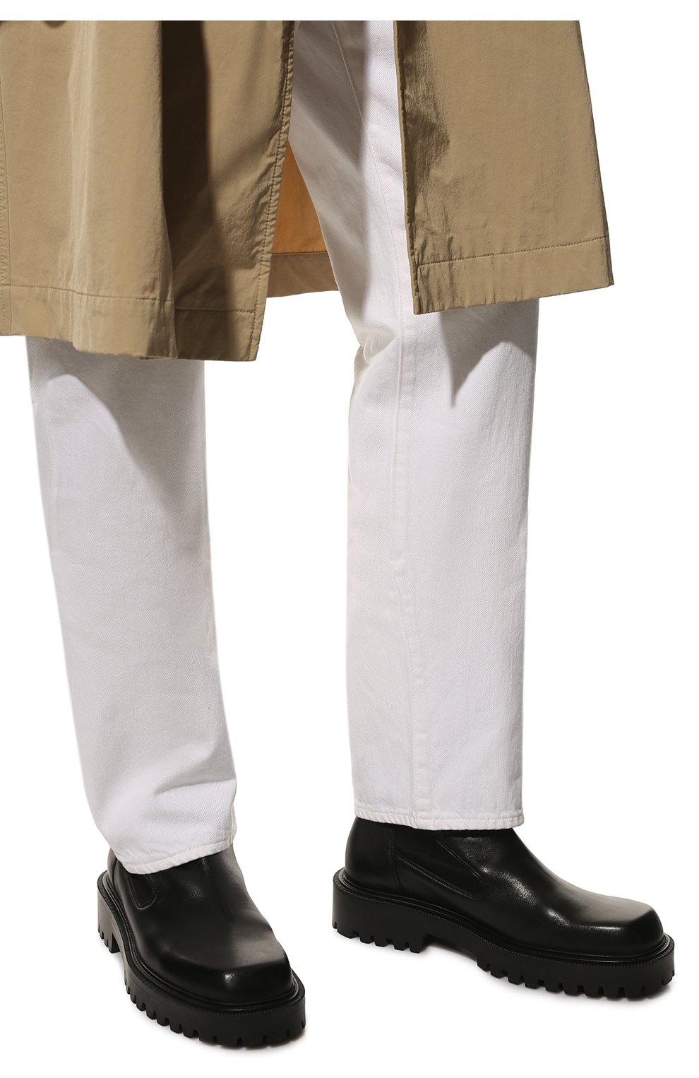 Мужские кожаные челси VIC MATIE черного цвета, арт. 1B6106U_B32BCGB370 | Фото 3 (Материал внешний: Текстиль, Кожа; Материал внутренний: Натуральная кожа; Материал утеплителя: Без утеплителя; Мужское Кросс-КТ: Челси-обувь)