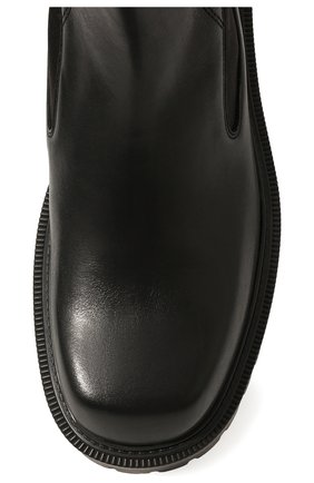 Мужские кожаные челси VIC MATIE черного цвета, арт. 1B6106U_B32BCGB370 | Фото 6 (Материал внешний: Текстиль, Кожа; Материал внутренний: Натуральная кожа; Материал утеплителя: Без утеплителя; Мужское Кросс-КТ: Челси-обувь)