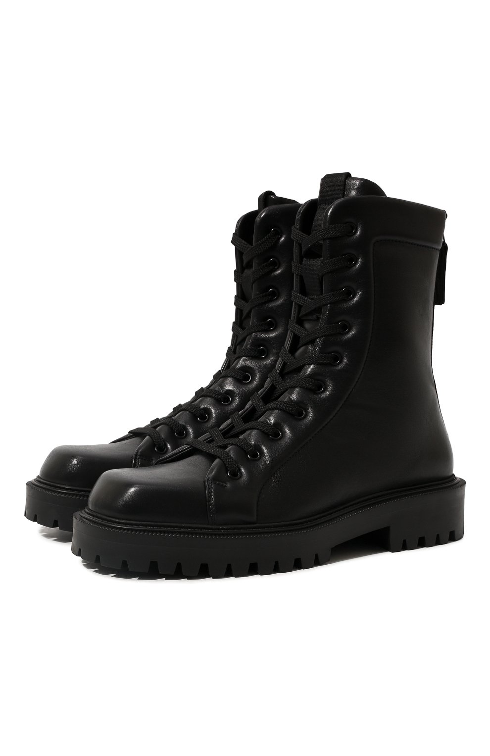 Мужские кожаные ботинки VIC MATIE черного цвета, арт. 1B6104U_B32B070101 | Фото 1 (Материал внешний: Кожа; Мужское Кросс-КТ: Ботинки-обувь; Материал внутренний: Натуральная кожа; Материал утеплителя: Без утеплителя)
