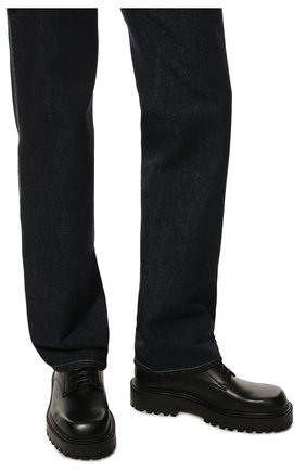 Мужские кожаные дерби VIC MATIE черного цвета, арт. 1B6100U_B32B070101 | Фото 3 (Материал внешний: Кожа; Материал внутренний: Натуральная кожа; Стили: Классический)