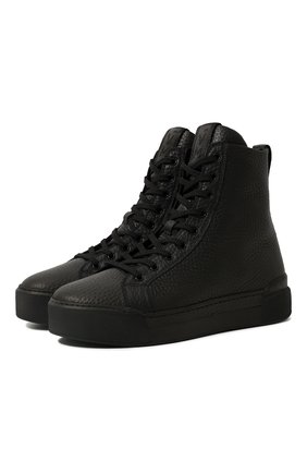 Мужские кожаные ботинки VIC MATIE черного цвета, арт. 1B6002U_V02A090101 | Фото 1 (Материал внешний: Кожа; Мужское Кросс-КТ: Ботинки-обувь; Материал внутренний: Натуральная кожа; Материал утеплителя: Без утеплителя)