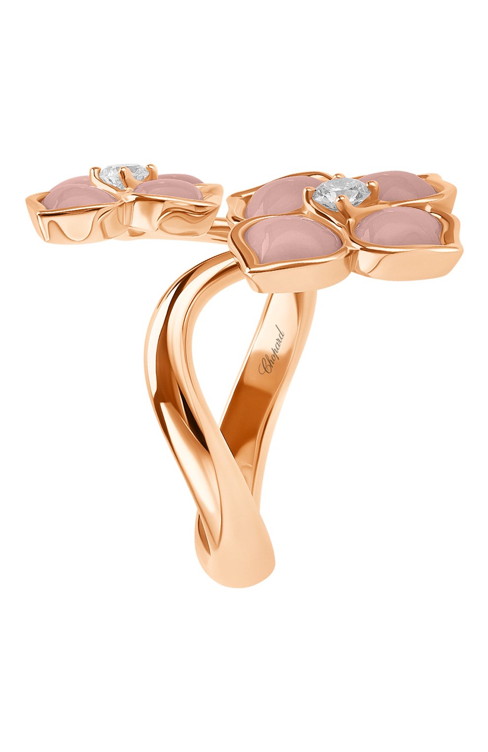 Женские кольцо la fleur imperiale CHOPARD бесцветного цвета, арт. 828204-5010 | Фото 3 (Драгоценные камни: Бриллианты, Другие; Материал сплава: Розовое золото)