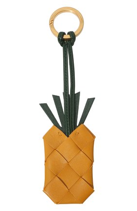 Женский кожаный брелок BOTTEGA VENETA желтого цвета, арт. 619092/VCQC2 | Фото 2