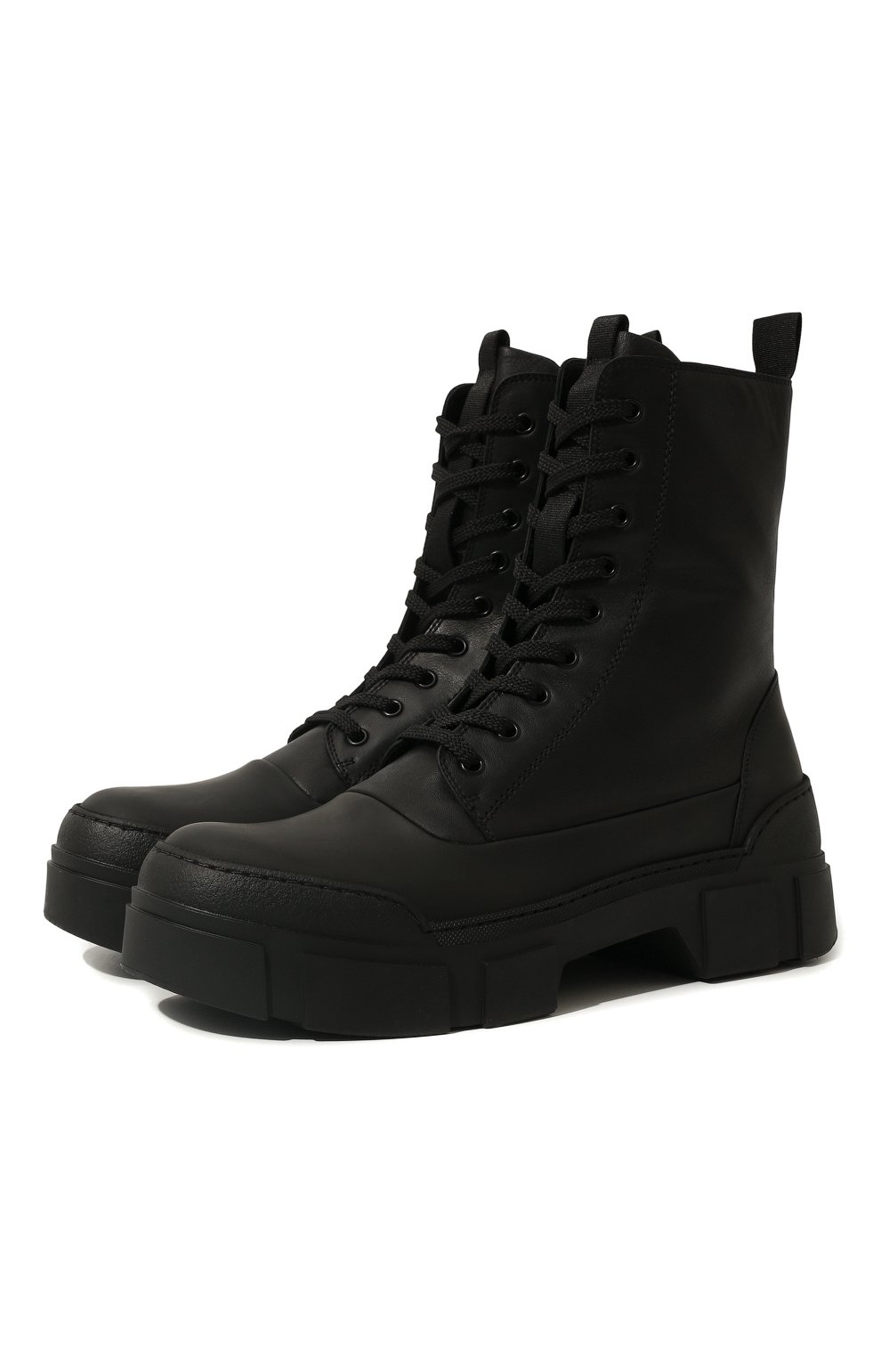 Мужские кожаные ботинки VIC MATIE черного цвета, арт. 1B6060U_V06CANB001 | Фото 1 (Материал внешний: Кожа; Мужское Кросс-КТ: Ботинки-обувь, Байкеры-обувь; Материал внутренний: Натуральная кожа; Материал утеплителя: Без утеплителя)