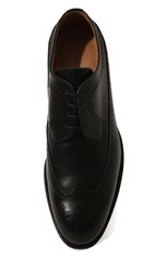 Мужские кожаные дерби KITON черного цвета, арт. USSMIAMN00101 | Фото 6 (Мужское Кросс-КТ: Броги-обувь; Материал внутренний: Натуральная кожа; Стили: Классический)