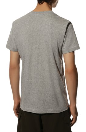 Мужская хлопковая футболка DIESEL серого цвета, арт. A03766/0AAXJ | Фото 4 (Рукава: Короткие; Длина (для топов): Стандартные; Принт: С принтом; Материал внешний: Хлопок; Стили: Кэжуэл)