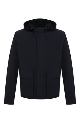 Мужская куртка BERLUTI темно-синего цвета, арт. R090BU09-001 | Фото 1 (Материал внешний: Синтетический материал; Рукава: Длинные; Длина (верхняя одежда): Короткие)