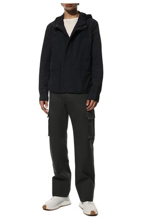Мужская куртка BERLUTI темно-синего цвета, арт. R090BU09-001 | Фото 2 (Материал внешний: Синтетический материал; Рукава: Длинные; Длина (верхняя одежда): Короткие)