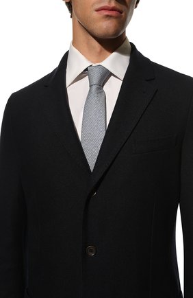 Мужской шелковый галстук BRIONI голубого цвета, арт. 061A/P5415 | Фото 2 (Материал: Текстиль, Шелк)