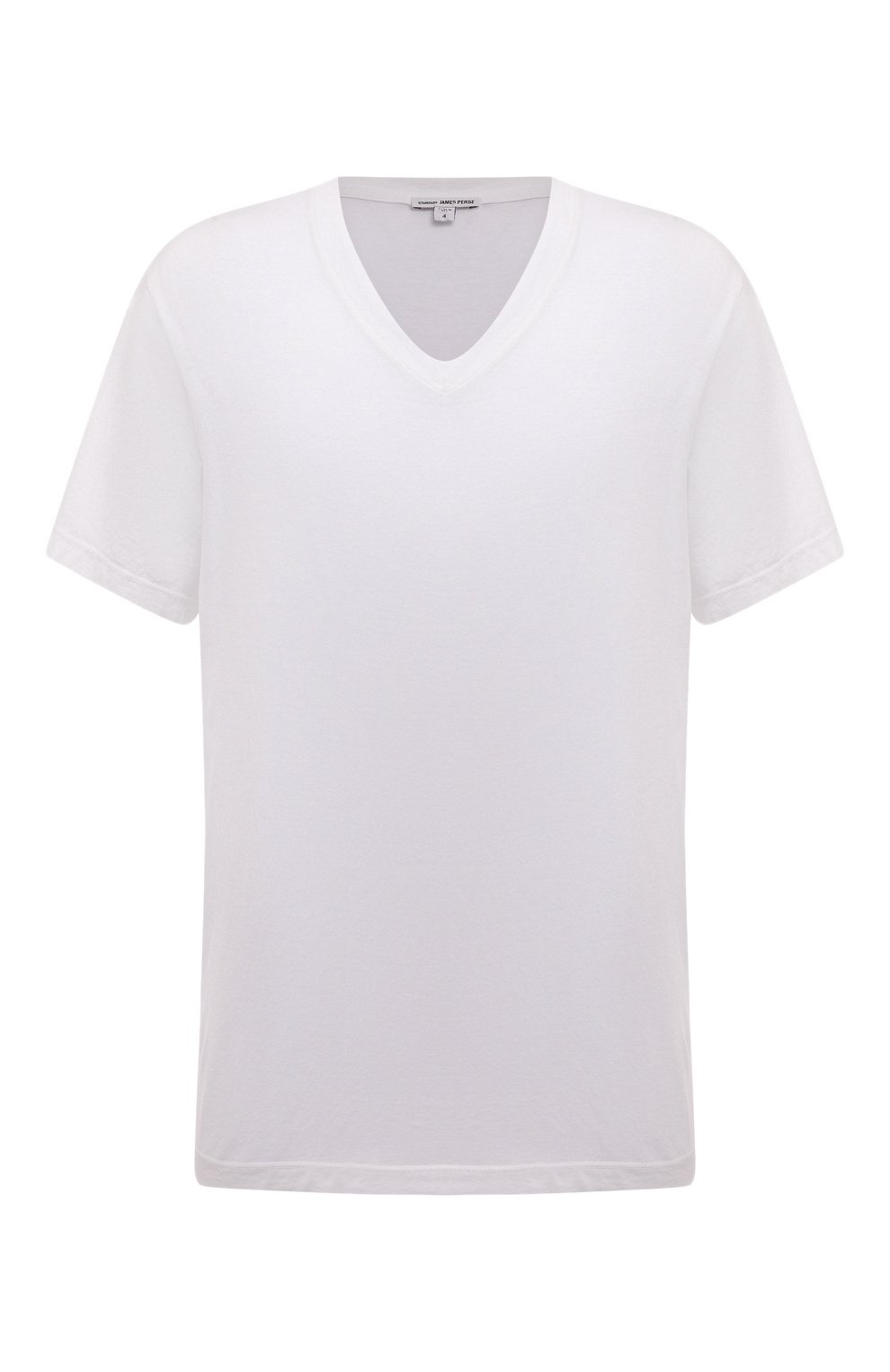 Мужская хлопковая футболка JAMES PERSE белого цвета, арт. MHE3352/MLJ3352 | Фото 1 (Принт: Без принта; Рукава: Короткие; Длина (для топов): Стандартные; Материал внешний: Хлопок; Стили: Минимализм)