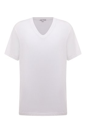Мужская хлопковая футболка JAMES PERSE белого цвета, арт. MHE3352/MLJ3352 | Фото 1 (Рукава: Короткие; Материал внешний: Хлопок; Длина (для топов): Стандартные)