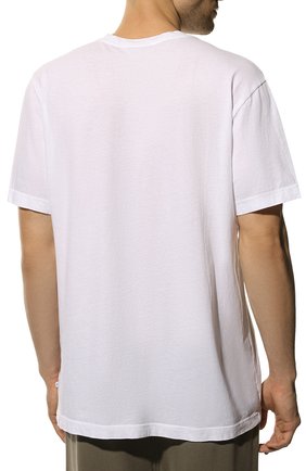 Мужская хлопковая футболка JAMES PERSE белого цвета, арт. MHE3352/MLJ3352 | Фото 4 (Принт: Без принта; Рукава: Короткие; Длина (для топов): Стандартные; Материал внешний: Хлопок; Стили: Минимализм)