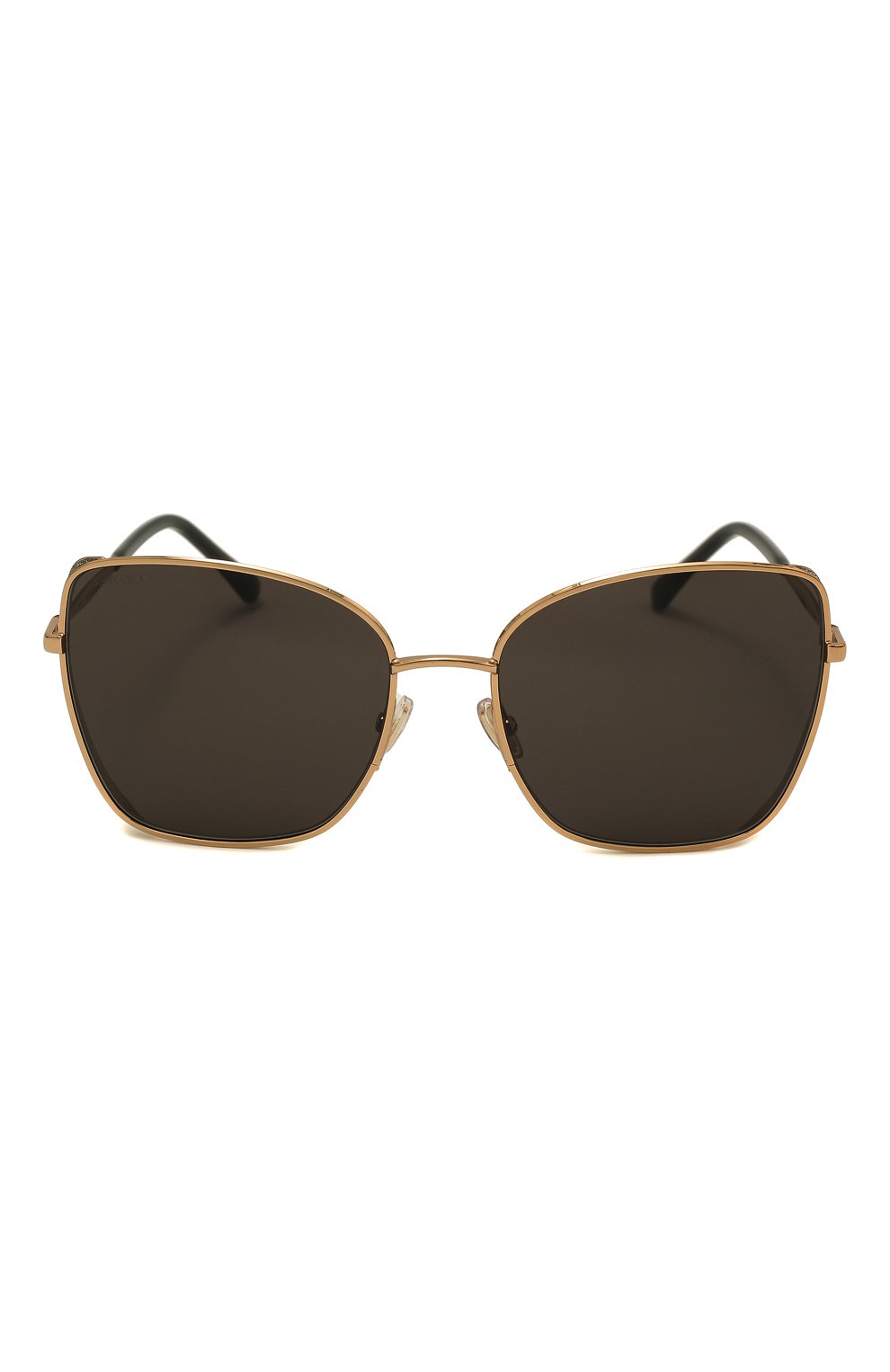 Женские солнцезащитные очки JIMMY CHOO золотого цвета, арт. ALEXIS 2M2 | Фото 3 (Тип очков: С/з; Материал: Металл; Очки форма: Квадратные)