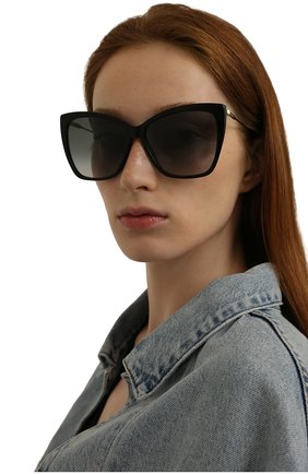 Женские солнцезащитные очки JIMMY CHOO черного цвета, арт. SEBA 807 | Фото 2 (Тип очков: С/з; Материал: Металл, Пластик)