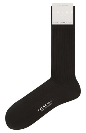Мужские хлопковые носки FALKE темно-коричневого цвета, арт. 14649. | Фото 1 (Материал внешний: Хлопок; Кросс-КТ: бельё)