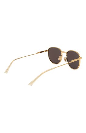 Женские солнцезащитные очки BOTTEGA VENETA золотого цвета, арт. BV1160SA 004 | Фото 5 (Кросс-КТ: С/з-унисекс; Тип очков: С/з; Очки форма: Круглые; Оптика Гендер: оптика-унисекс)