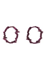 Женские серьги-кольца deep pulse CAVIAR JEWELLERY фиолетового цвета, арт. P002R | Фото 1 (Материал: Металл)