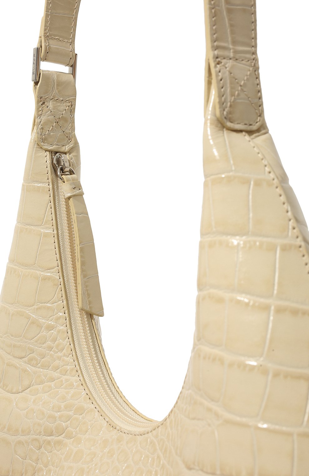 Женская сумка amber large BY FAR кремвого цвета, арт. 21CRAMRSCEDLAR | Фото 3 (Сумки-технические: Сумки top-handle; Материал: Натуральная кожа; Размер: large)