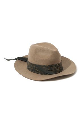 Женская шляпа ZADIG&VOLTAIRE коричневого цвета, арт. 0WHT00011 | Фото 1 (Материал: Шерсть, Текстиль)