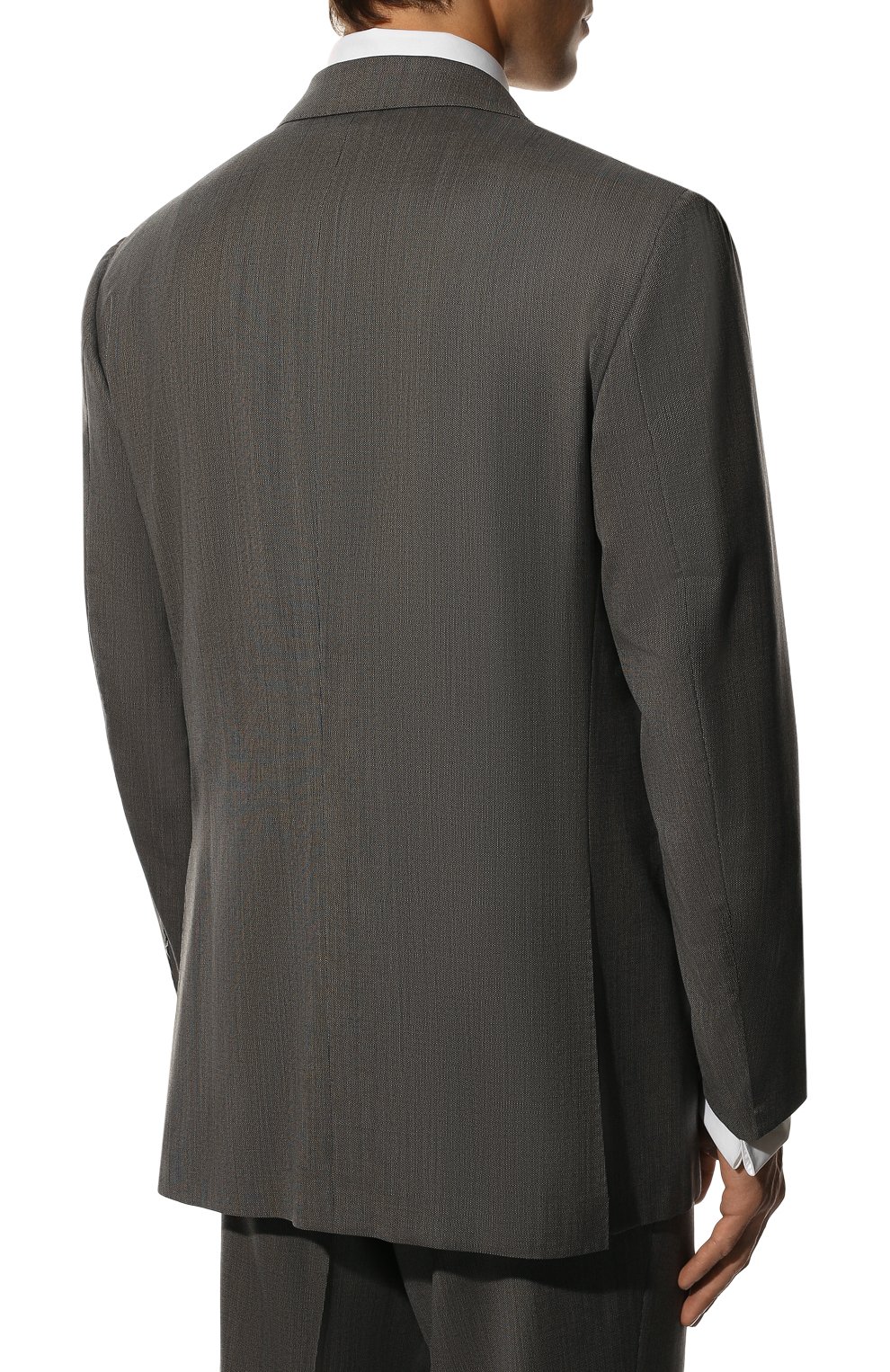 Мужской шерстяной костюм KITON серого цвета, арт. UA90/1Z82 | Фото 3 (Материал внешний: Шерсть; Рукава: Длинные; Костюмы М: Однобортный; Стили: Классический)