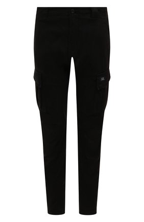 Мужские хлопковые брюки-карго C.P. COMPANY черного цвета, арт. 13CMPA117A-005529G | Фото 1 (Силуэт М (брюки): Карго; Длина (брюки, джинсы): Стандартные; Случай: Повседневный; Стили: Гранж; Материал внешний: Хлопок)