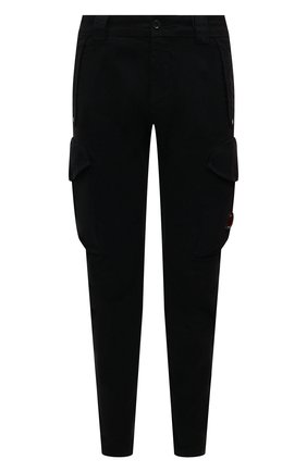 Мужские хлопковые брюки-карго C.P. COMPANY черного цвета, арт. 13CMPA187A-005529G | Фото 1 (Силуэт М (брюки): Карго; Длина (брюки, джинсы): Стандартные; Случай: Повседневный; Стили: Гранж; Материал внешний: Хлопок)