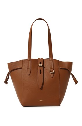 Женский сумка-тоут net medium FURLA коричневого цвета, арт. BZT0FUA/HSF000 | Фото 1 (Материал: Натуральная кожа; Размер: medium; Сумки-технические: Сумки-шопперы)