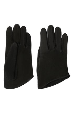 Женские замшевые перчатки GIORGIO ARMANI черного цвета, арт. 794205/2F204 | Фото 2 (Материал: Натуральная кожа)
