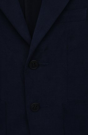 Детский хлопковый пиджак DAL LAGO синего цвета, арт. N068/9302/4-6 | Фото 3 (Рукава: Длинные; Мальчики-школьная форма: Пиджаки; Материал внешний: Хлопок; Материал подклада: Вискоза; Кросс-КТ: пиджак)