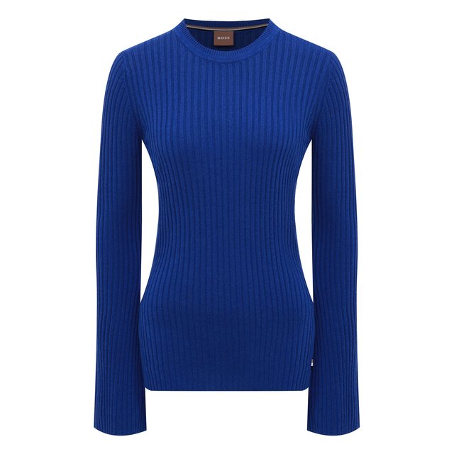 Пуловер из вискозы и хлопка BOSS 50474025, цвет синий, размер 44 - фото 1