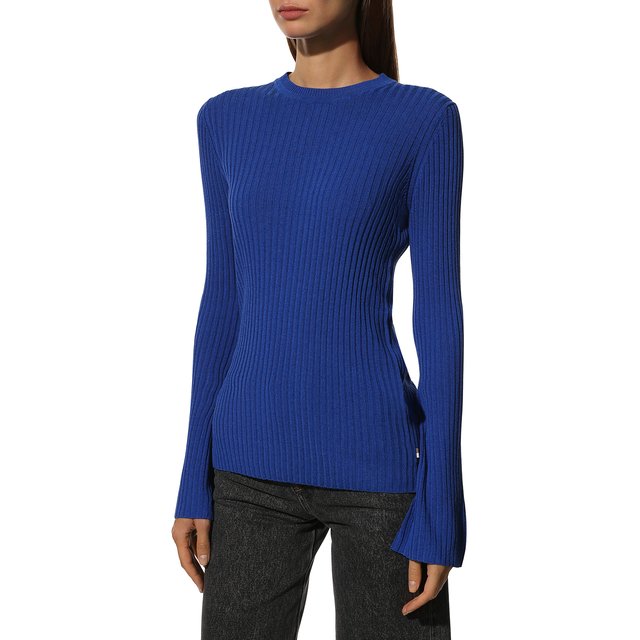 Пуловер из вискозы и хлопка BOSS 50474025, цвет синий, размер 44 - фото 3