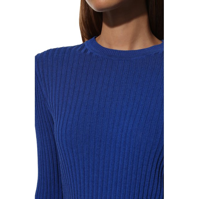 Пуловер из вискозы и хлопка BOSS 50474025, цвет синий, размер 44 - фото 5