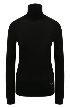 Женская шерстяная водолазка N21 черного цвета, арт. 22I N2M0/A036/9000 | Фото 1 (Рукава: Длинные; Длина (для топов): Стандартные; Материал внешний: Шерсть; Стили: Кэжуэл; Женское Кросс-КТ: Водолазка-одежда)