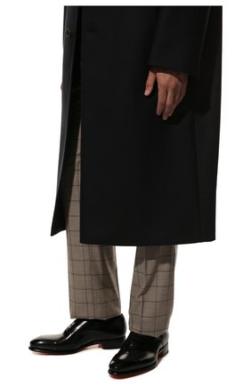 Мужские кожаные оксфорды SANTONI черного цвета, арт. MCCG12621MC1HVVDN01 | Фото 3 (Материал внешний: Кожа; Материал внутренний: Натуральная кожа; Стили: Классический)