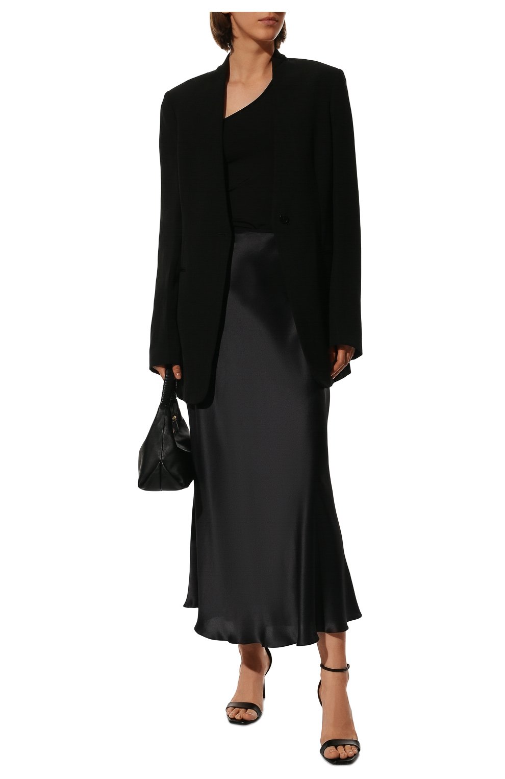 Женская шелковая юбка AGREEG черного цвета, арт. 15050478 | Фото 2 (Материал внешний: Шелк; Женское Кросс-КТ: Юбка-одежда; Длина Ж (юбки, платья, шорты): Макси; Стили: Романтичный)