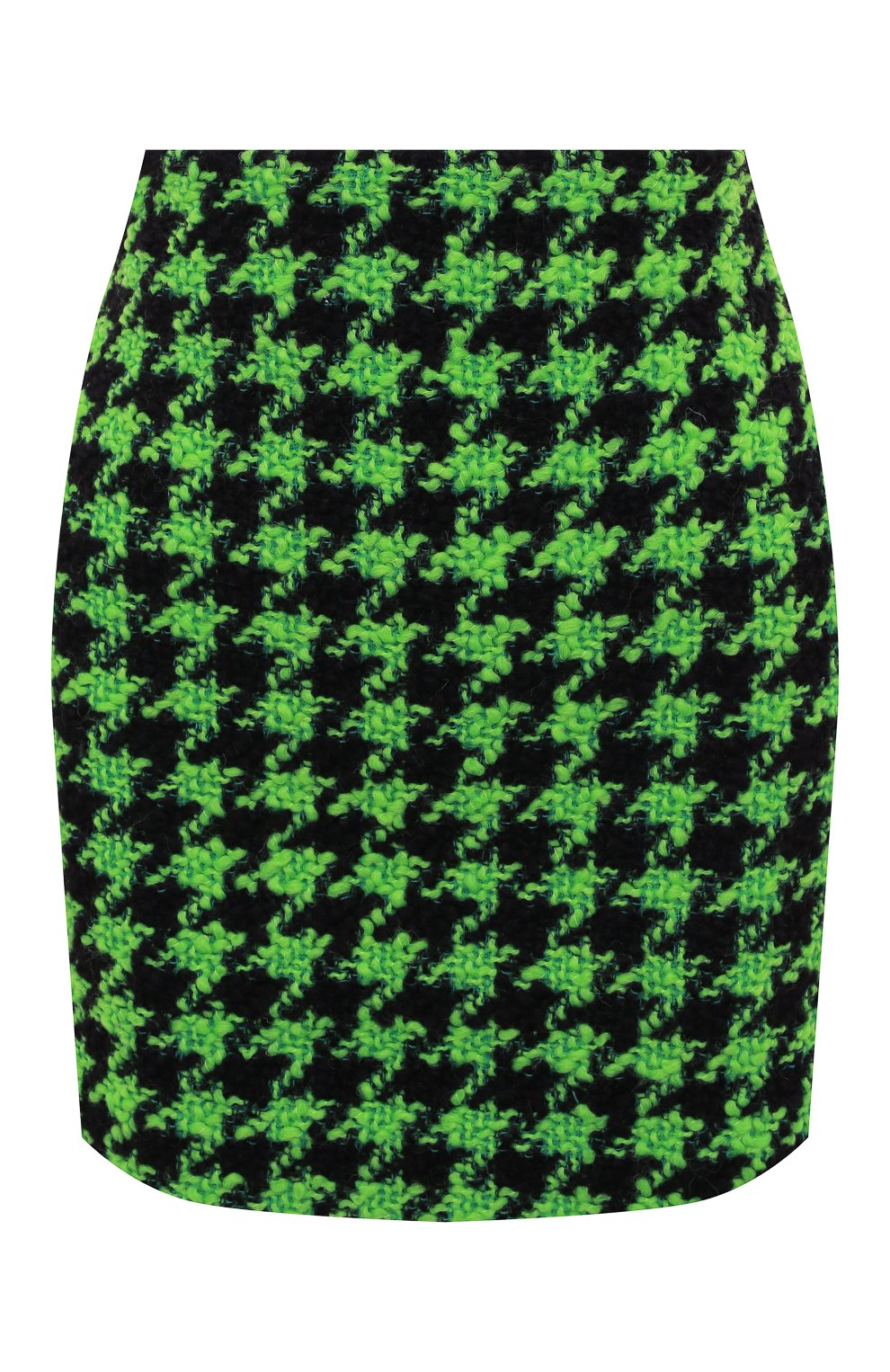 Женская шерстяная юбка MSGM зеленого цвета, арт. 3341MDD09 227607 | Фото 1 (Материал внешний: Шерсть; Длина Ж (юбки, платья, шорты): Мини; Стили: Гранж; Женское Кросс-КТ: Юбка-одежда; Материал подклада: Вискоза)