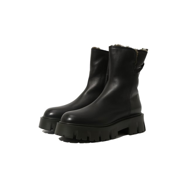 Кожаные ботинки Premiata M6112/BUTTERFLY, цвет чёрный, размер 35 M6112/BUTTERFLY - фото 1