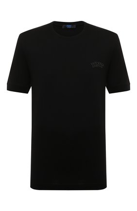 Мужская хлопковая футболка KNT черного цвета, арт. UMM0269 | Фото 1 (Принт: Без принта; Рукава: Короткие; Длина (для топов): Стандартные; Материал внешний: Хлопок; Стили: Кэжуэл)