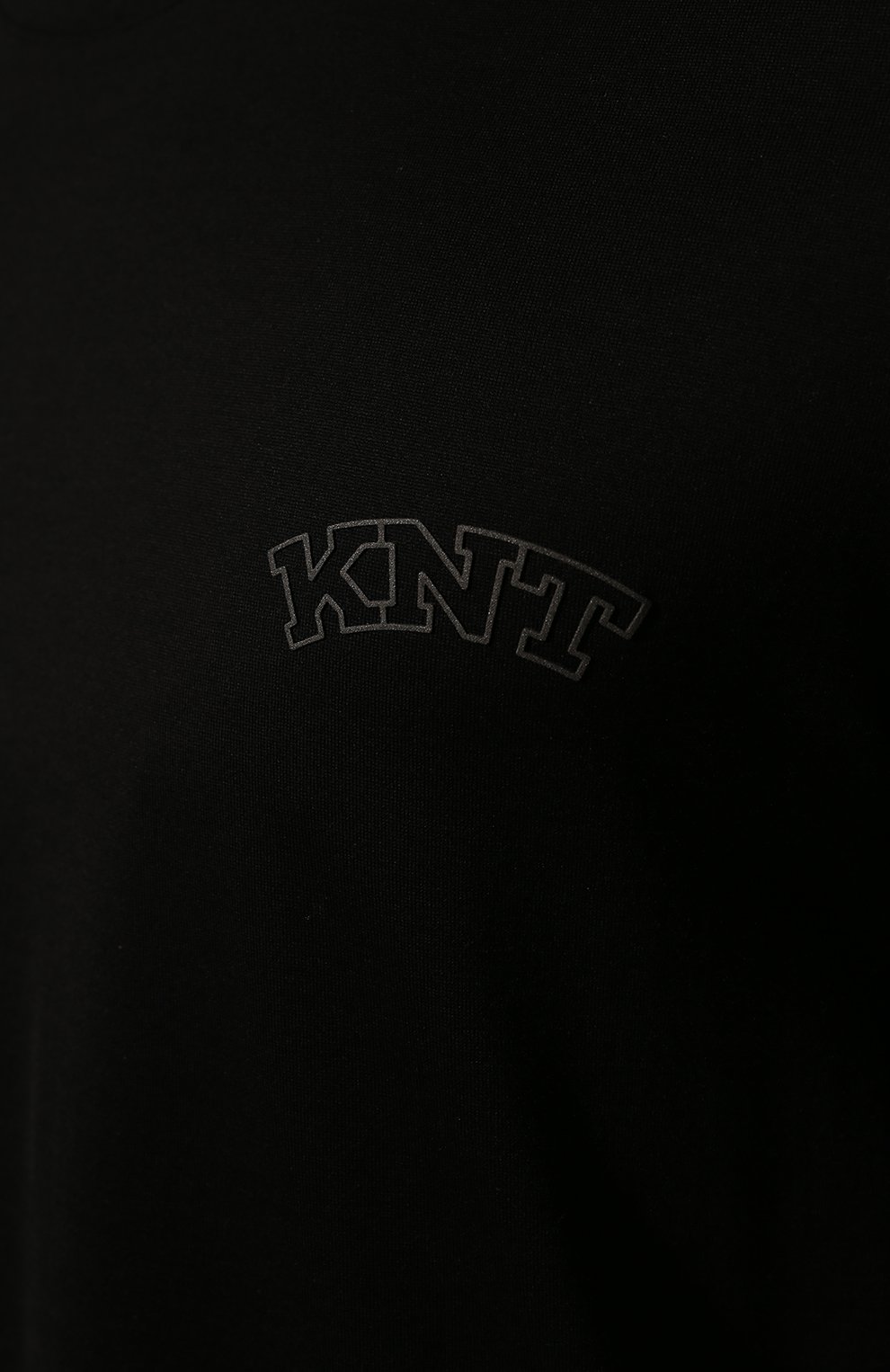 Мужская хлопковая футболка KNT черного цвета, арт. UMM0269 | Фото 5 (Принт: Без принта; Рукава: Короткие; Длина (для топов): Стандартные; Материал внешний: Хлопок; Стили: Кэжуэл)