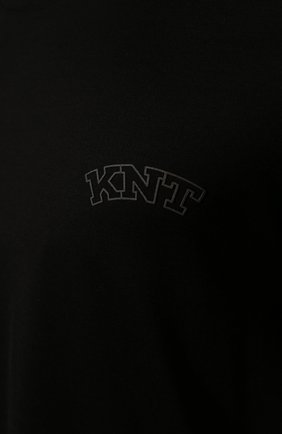 Мужская хлопковая футболка KNT черного цвета, арт. UMM0269 | Фото 5 (Принт: Без принта; Рукава: Короткие; Длина (для топов): Стандартные; Материал внешний: Хлопок; Стили: Кэжуэл)