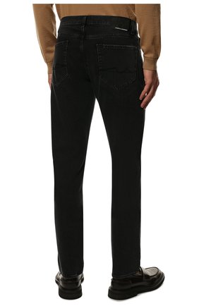 Мужские джинсы 7 FOR ALL MANKIND черного цвета, арт. JSMSC310UP | Фото 4 (Силуэт М (брюки): Прямые; Кросс-КТ: Деним; Длина (брюки, джинсы): Стандартные; Материал внешний: Хлопок, Деним; Стили: Кэжуэл)