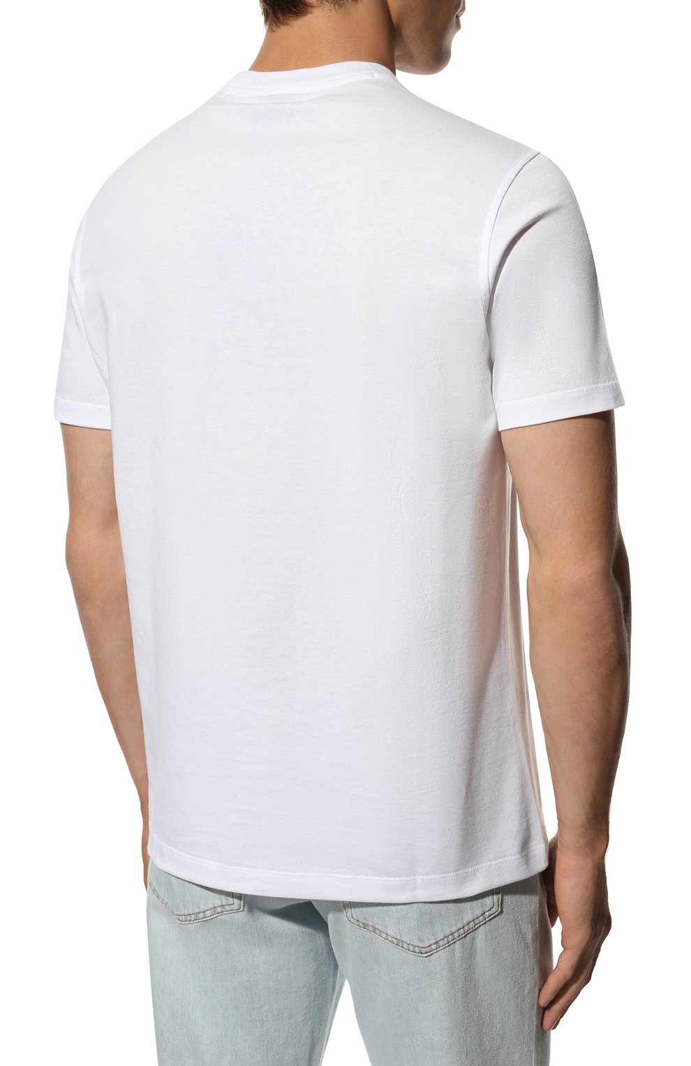 Мужская хлопковая футболка PAUL&SHARK белого цвета, арт. 12311683/C00 | Фото 4 (Рукава: Короткие; Длина (для топов): Стандартные; Принт: С принтом; Материал внешний: Хлопок; Стили: Кэжуэл)