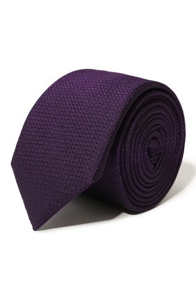 Мужской шелковый галстук BOSS фиолетового цвета, арт. 50481491 | Фото 1
