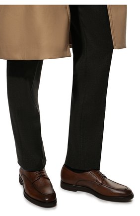 Мужские кожаные дерби BARRETT темно-коричневого цвета, арт. 222U021.5/CERV0 ASP0RTABILE | Фото 3 (Материал внешний: Кожа; Материал внутренний: Натуральная кожа, Текстиль; Стили: Классический)