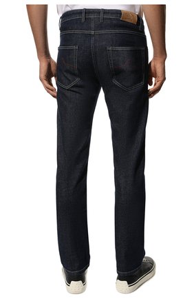 Мужские джинсы PAUL&SHARK темно-синего цвета, арт. 12314100R/CYB | Фото 4 (Силуэт М (брюки): Прямые; Кросс-КТ: Деним; Длина (брюки, джинсы): Стандартные; Материал внешний: Хлопок, Деним; Стили: Кэжуэл)