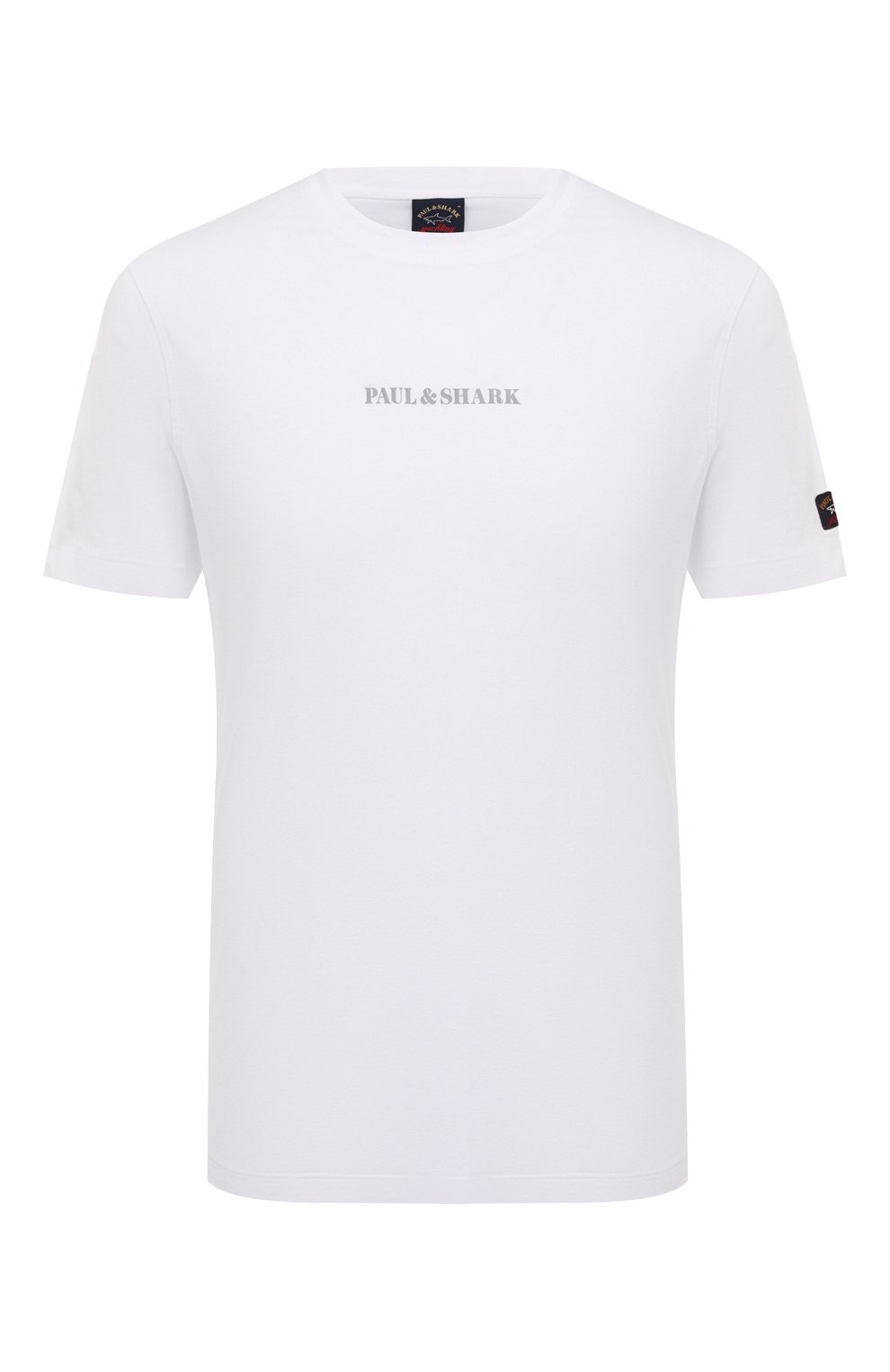 Мужская хлопковая футболка PAUL&SHARK белого цвета, арт. 12311655/C00 | Фото 1 (Рукава: Короткие; Длина (для топов): Стандартные; Принт: С принтом; Материал внешний: Хлопок; Стили: Кэжуэл)